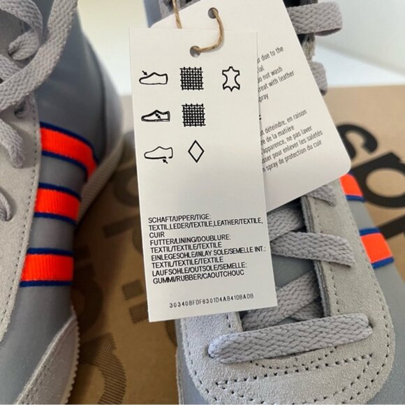 ADIDAS  Japan Vh Sneaker Boots - Silver/Solar Orange/Grey Size 7 - Picture 12 of 16